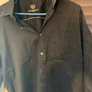 Man’s dress shirt by Bugatchi Uomo. Size L. Classic fit. No defects.